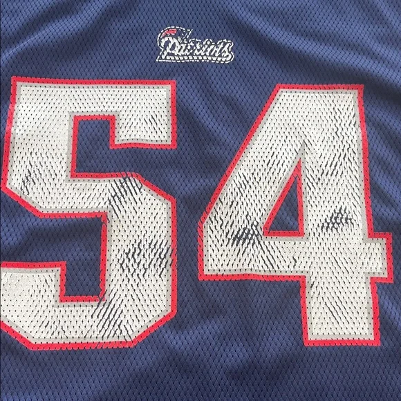 NFL Reebok New England Patriots #54 BRUSCHI jersey Size Large Pre Owned - Picture 6 of 11